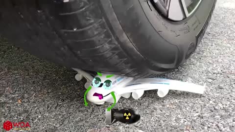 Crushing Crunchy & Soft Things by Car | Experiment Doodles: Car vs Fish,Coca-Cola,Ball| Woa Doodles