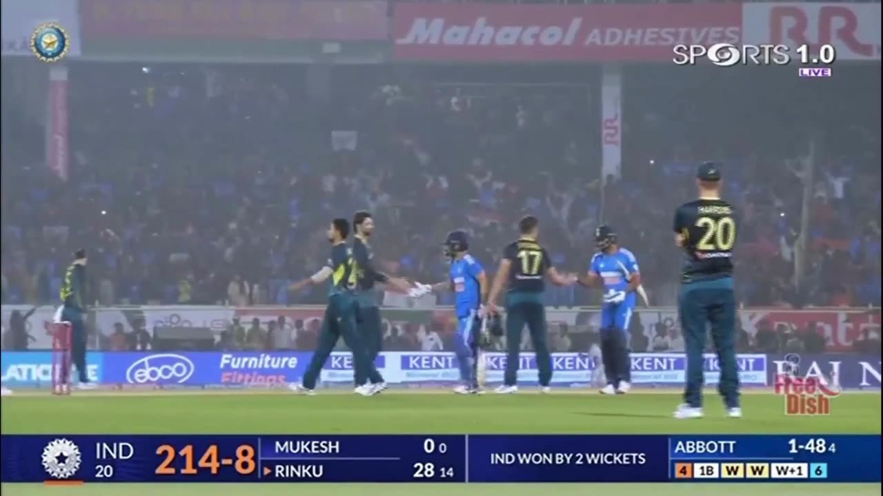 Cricket Highlights: India vs Australia 1st T20I of five-match T20 series.