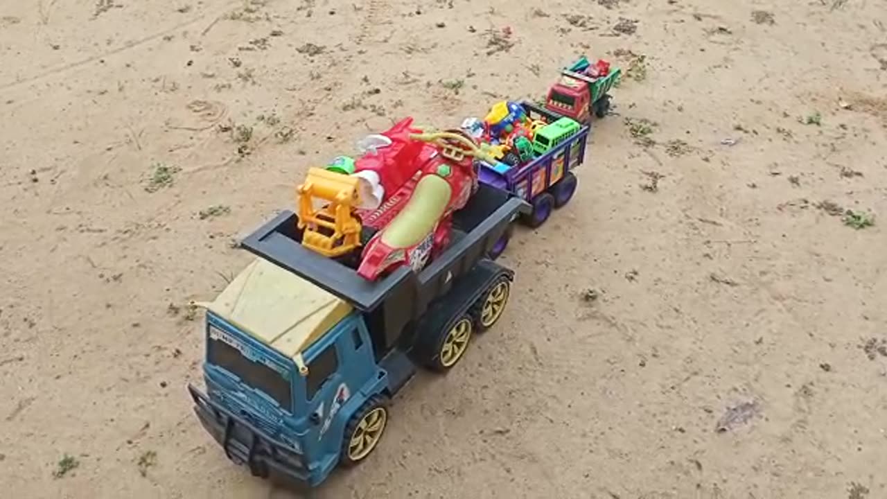 raise toys into 2 cool toy truck cars