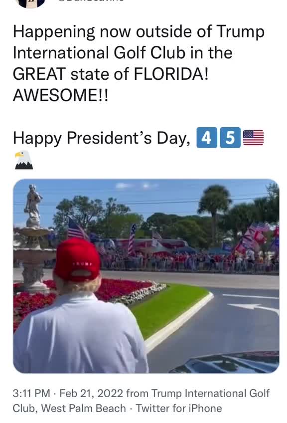 Happy President's Day President Trump