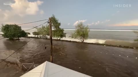 Video Captures Massive Volcanic Eruption In Tonga