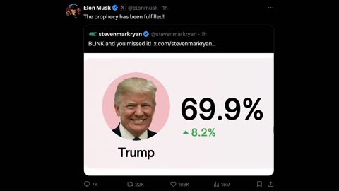 THE PROPHECY HAS BEEN FULFILLED ELONS CRYPTIC TWEET ABOUT TRUMP BEING THE ANTICHRIST PRESIDENT