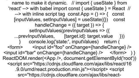 Is it possible to use dynamic object keys in useState in Reactjs
