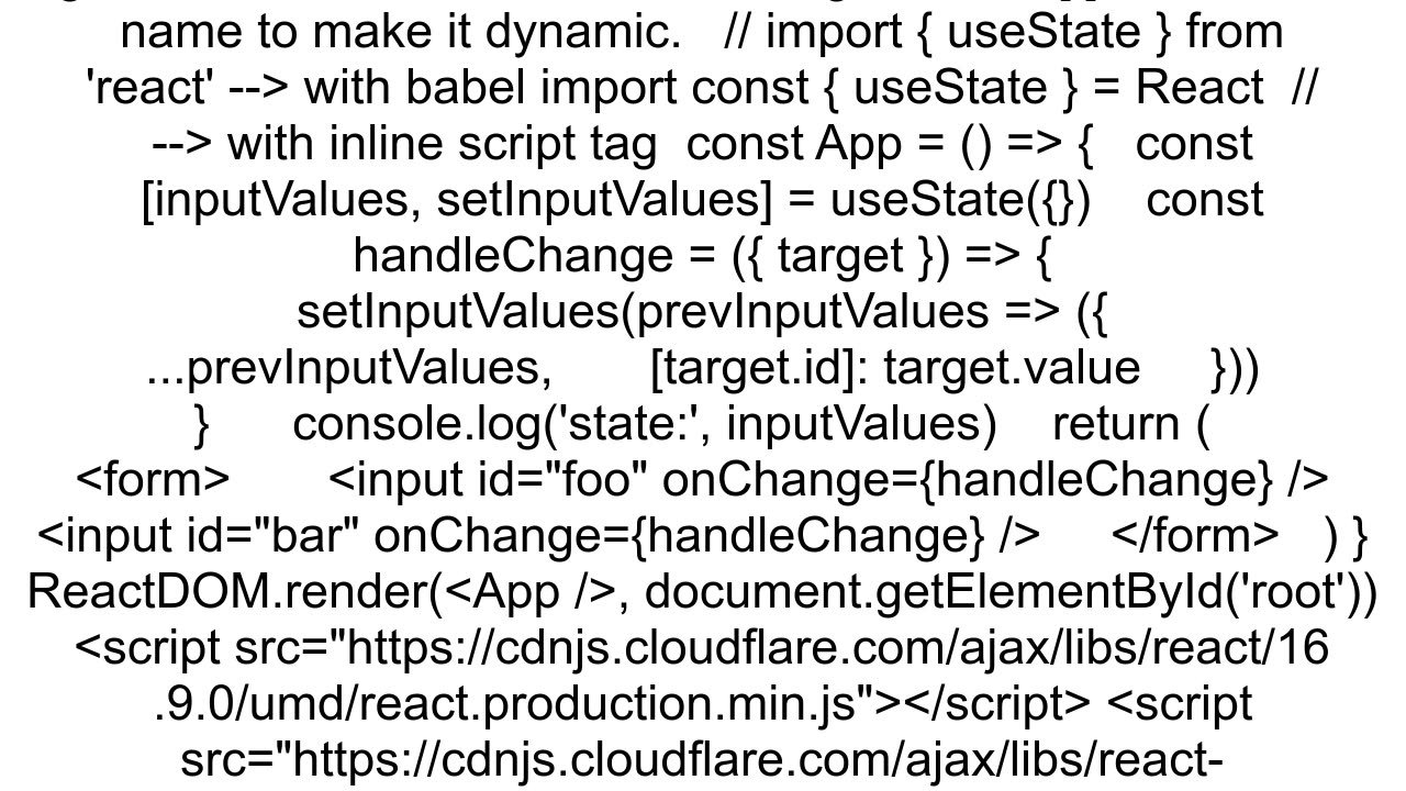 Is it possible to use dynamic object keys in useState in Reactjs