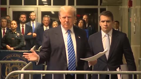 Trump speaks before Michael Cohen takes the stand