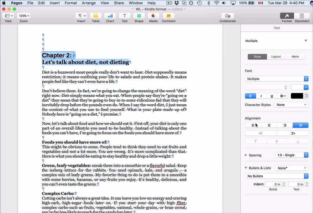 How to format eBook