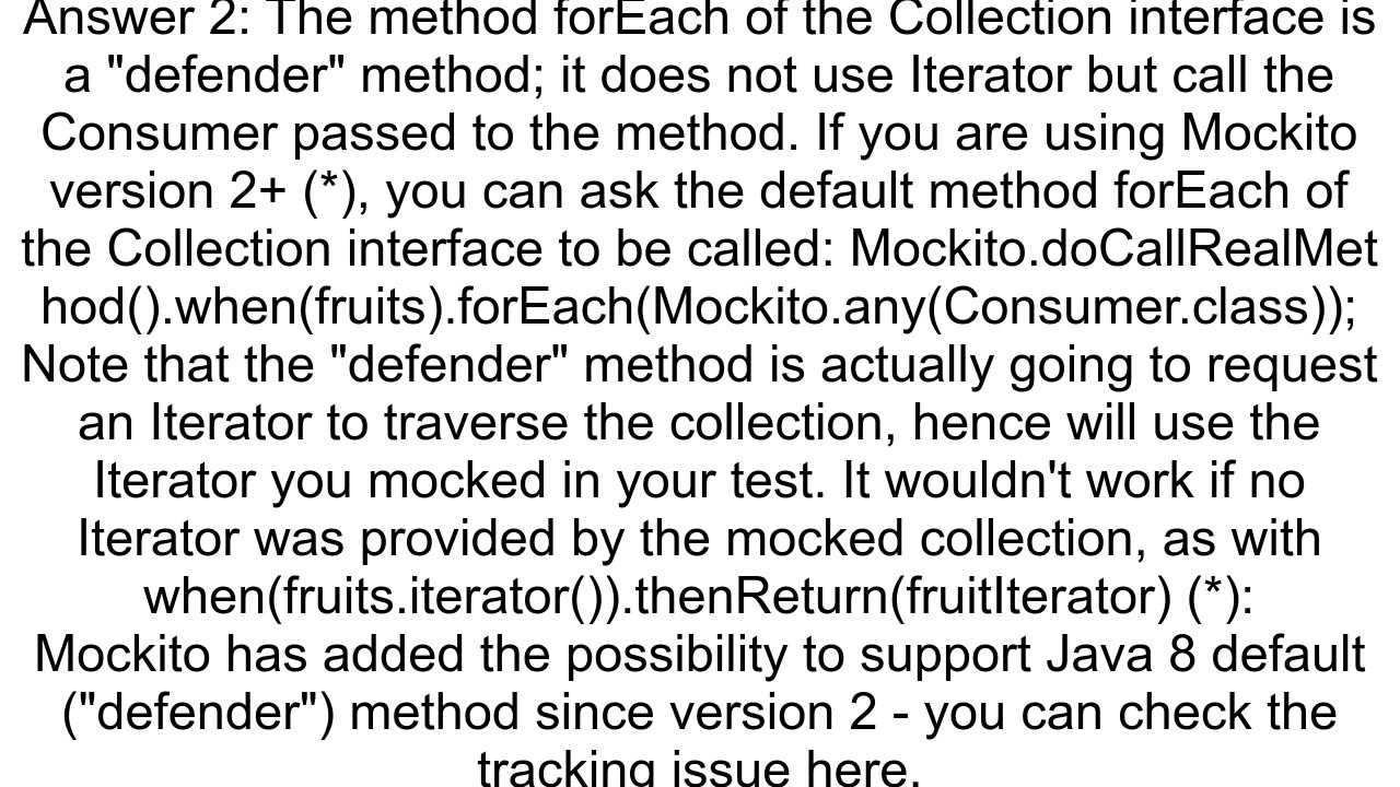 How to mock forEach behavior with Mockito