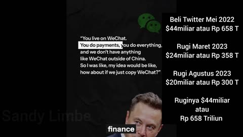 Ubah Twitter Jadi X, Genaplah Kerugian Elon Musk Beli Twitter $44Miliar Hilang $44Miliar
