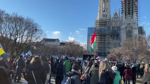 Kundgebung der MFG in Wien, 22.01.2022: Studenten stehen auf