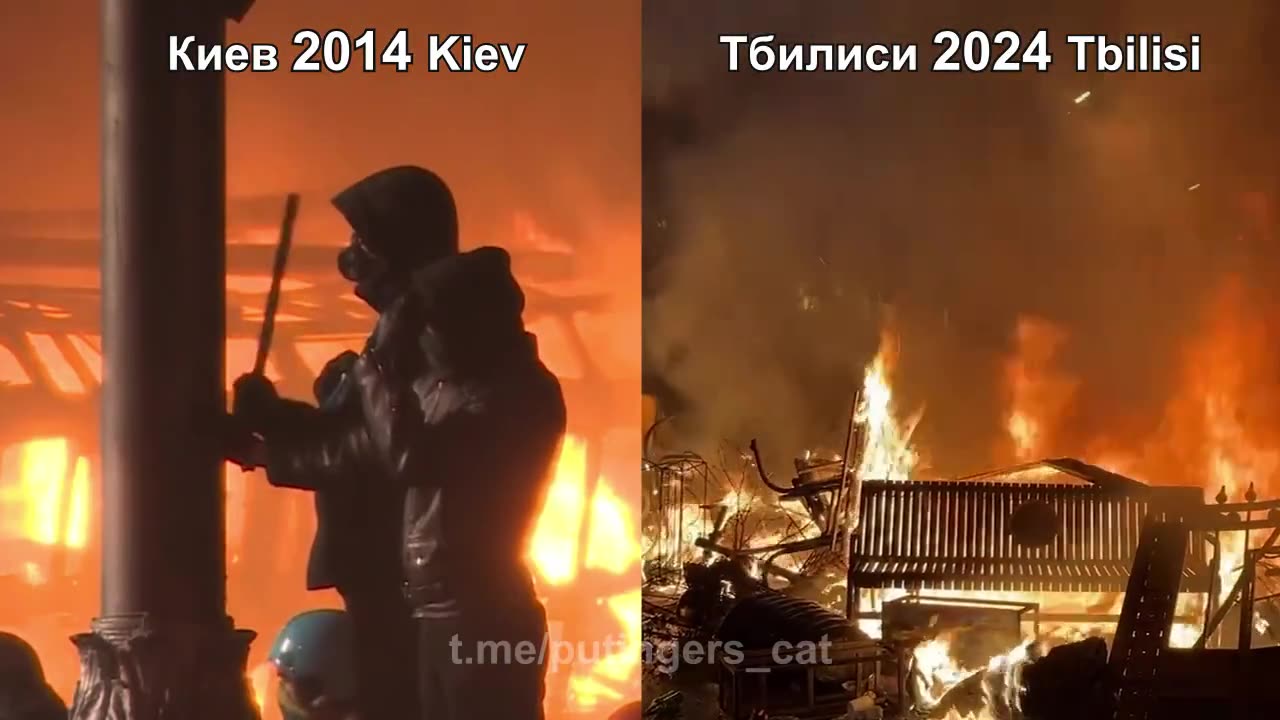 Spot 10 differences between Kiev 2014 and Tbilisi 2024