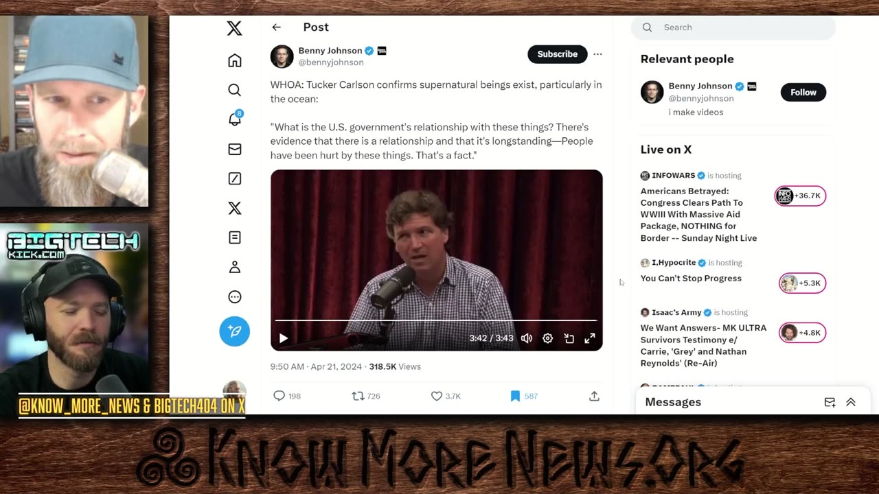 Tucker Carlson talks about UFOs and other kooky theories on the Joe Rogan podcast ▮Know More News