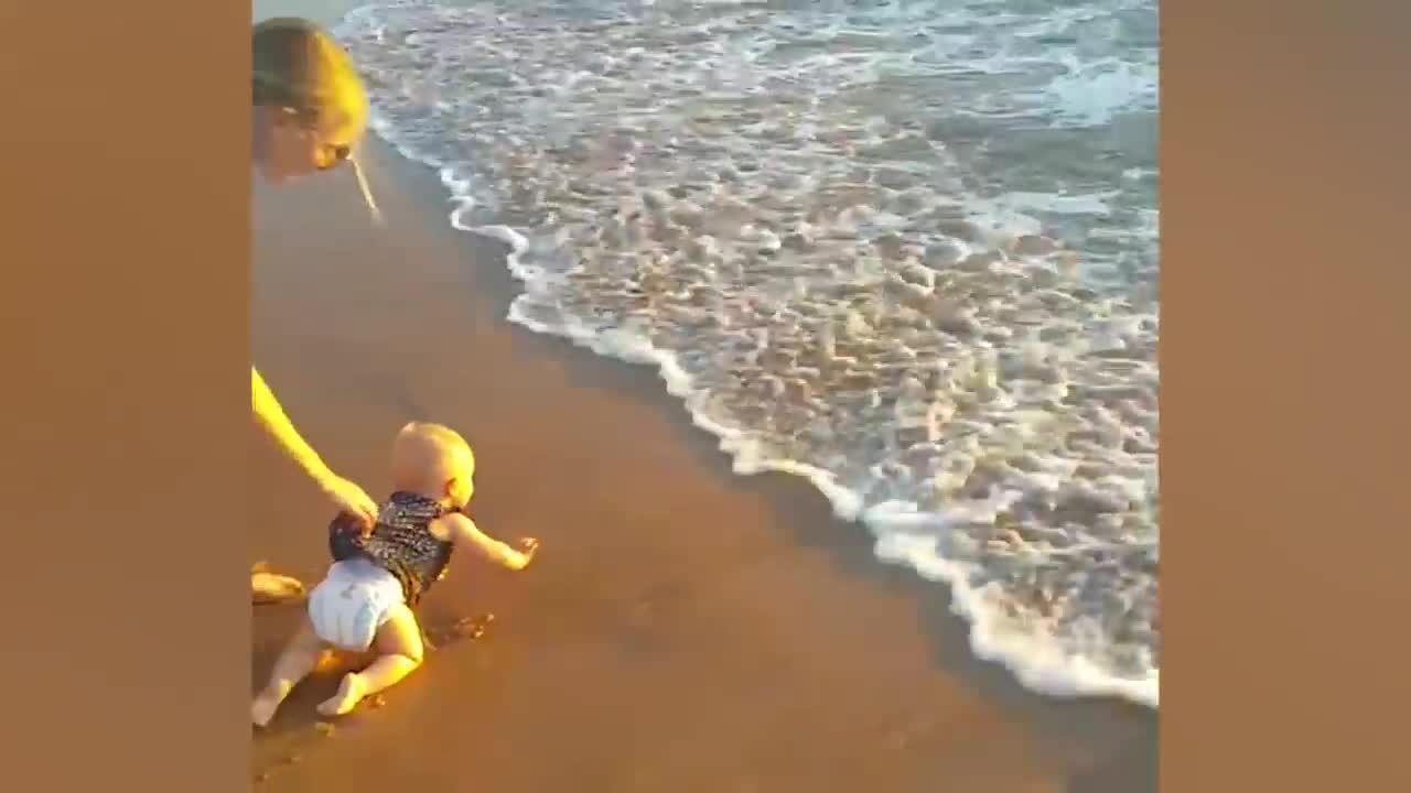 Funniest Babies on the Beach | Cute Baby Funny Moments