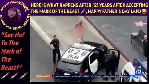 Man naked jumping on top of LAPD cruiser 😂🤣😂