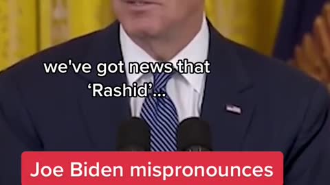 Joe Biden mispronounces"Rishi Sunak' during