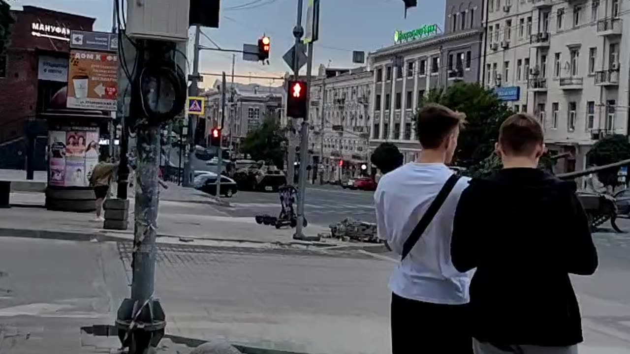 Rostov theatrics - onlookers not sure what to make of it.