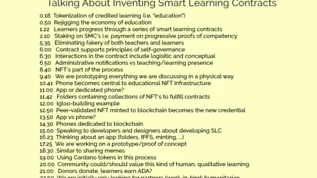 Inventing the Smart Learning Contract on Cardano Podcast 3 of 3