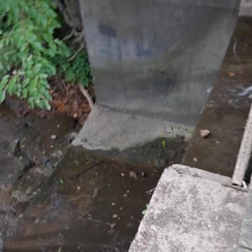 Little waterfall and river