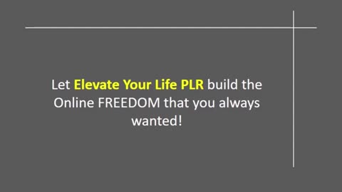 (PLR) Elevate Your Life