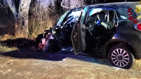Puglia: auto con famiglia si schianta, tragedia sfiorata sulla SP113 Leverano-Porto Cesareo (Lecce)