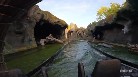 [4K] Best Themed River Rapids Ride _ Excalibur Rapids Ride _ Movie Park Germany 2022