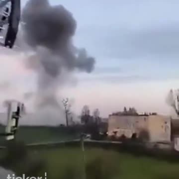 The moment a Russian missile strikes Poland