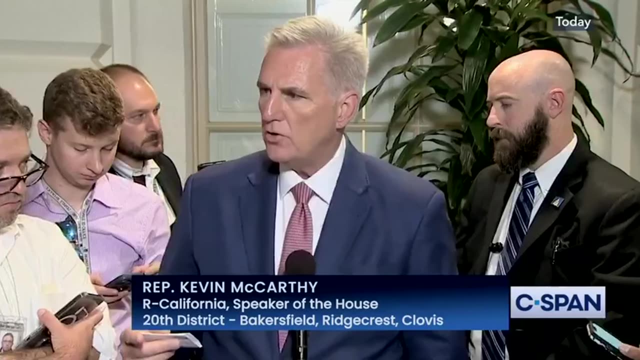 McCarthy calls out a reporter about Joe's involvement in Hunter Biden's foreign business dealings.