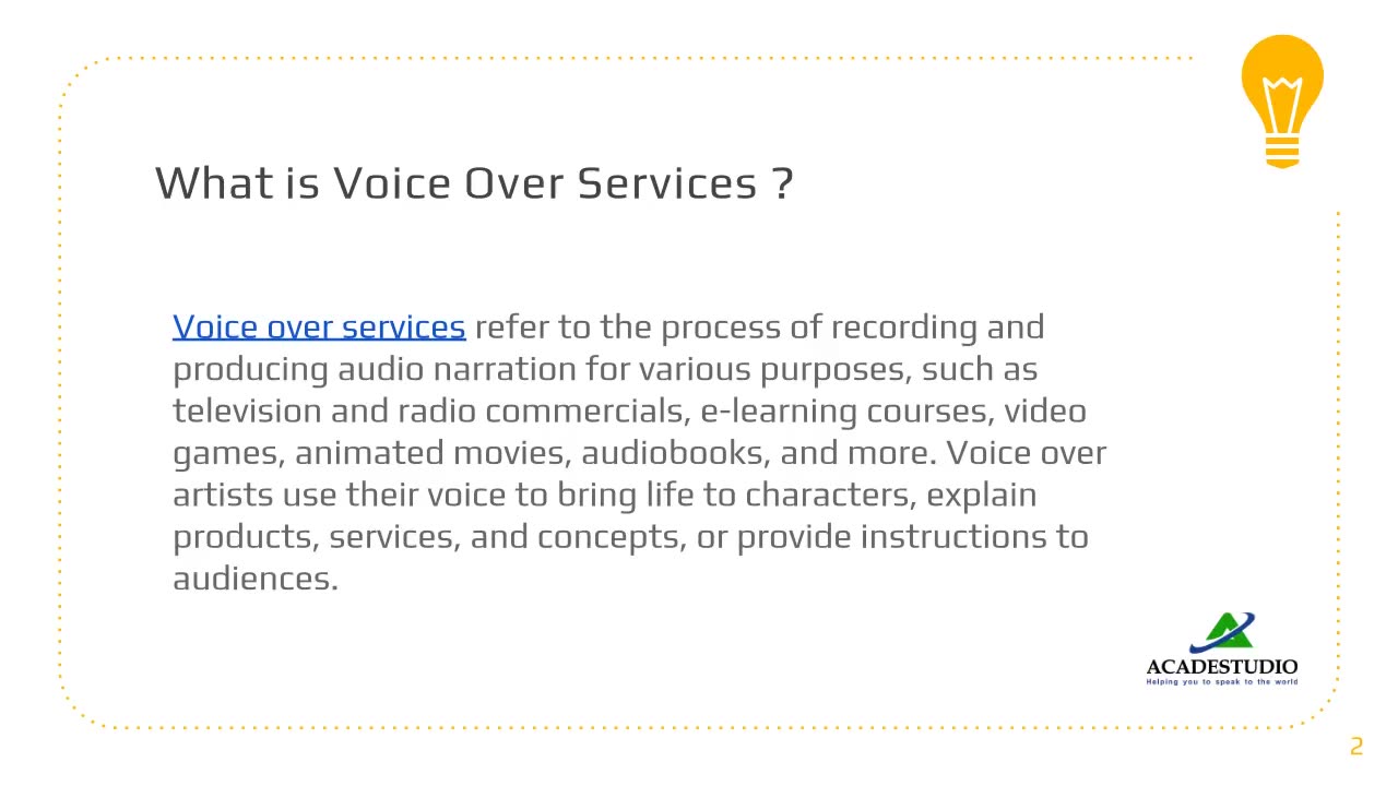 Voice over services