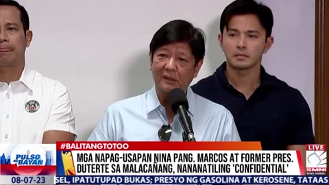 Mga napag-usapan nina PBBM at FPRRD sa Malacañang, nananatiling 'confidential'