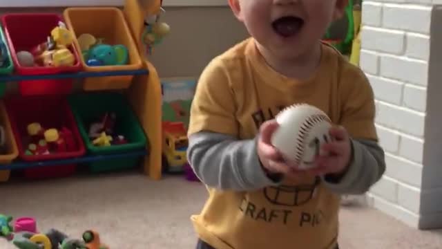 Adorable 1 year old pitcher