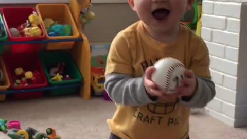 Adorable 1 year old pitcher