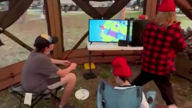 Video game tent for camping ⛺️ #rvlive #gamers