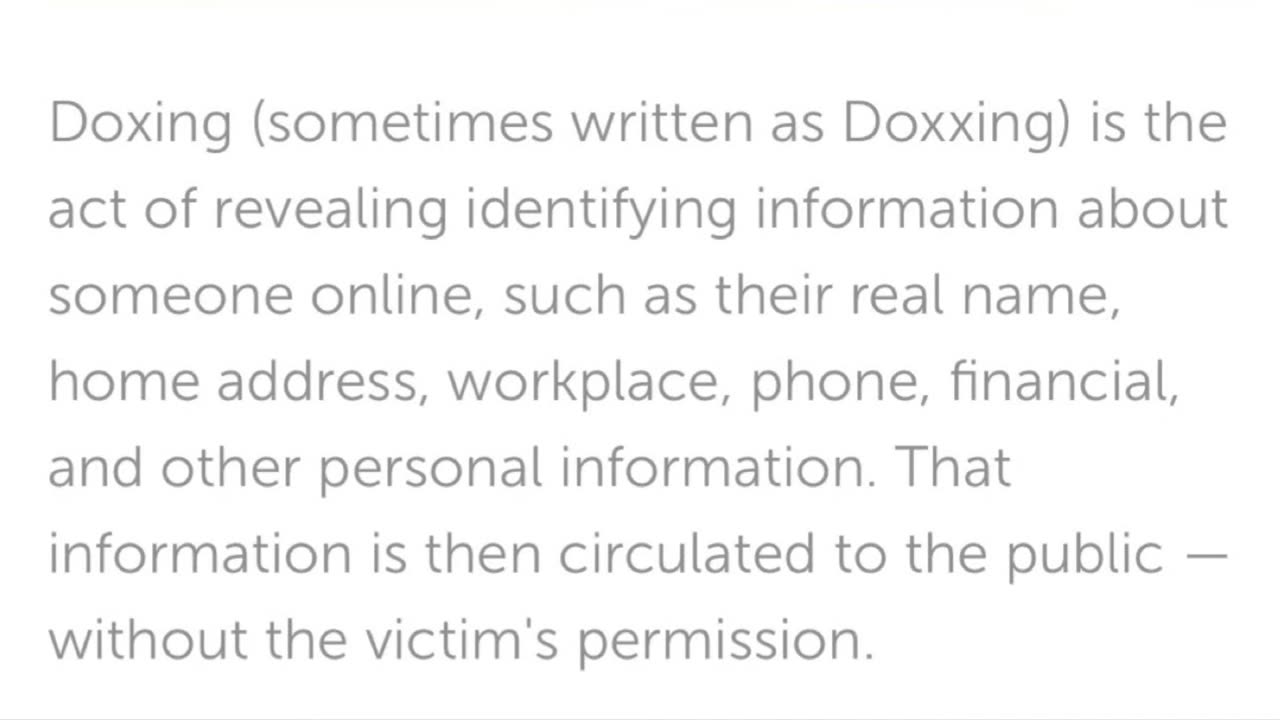 Spotem Shotem explains the definition of doxxing 📝 [pa3EFyETuzs]