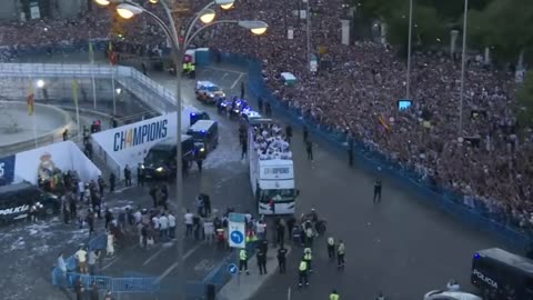 Real Madrid players celebrate 14th Champions League title in Spanish capital