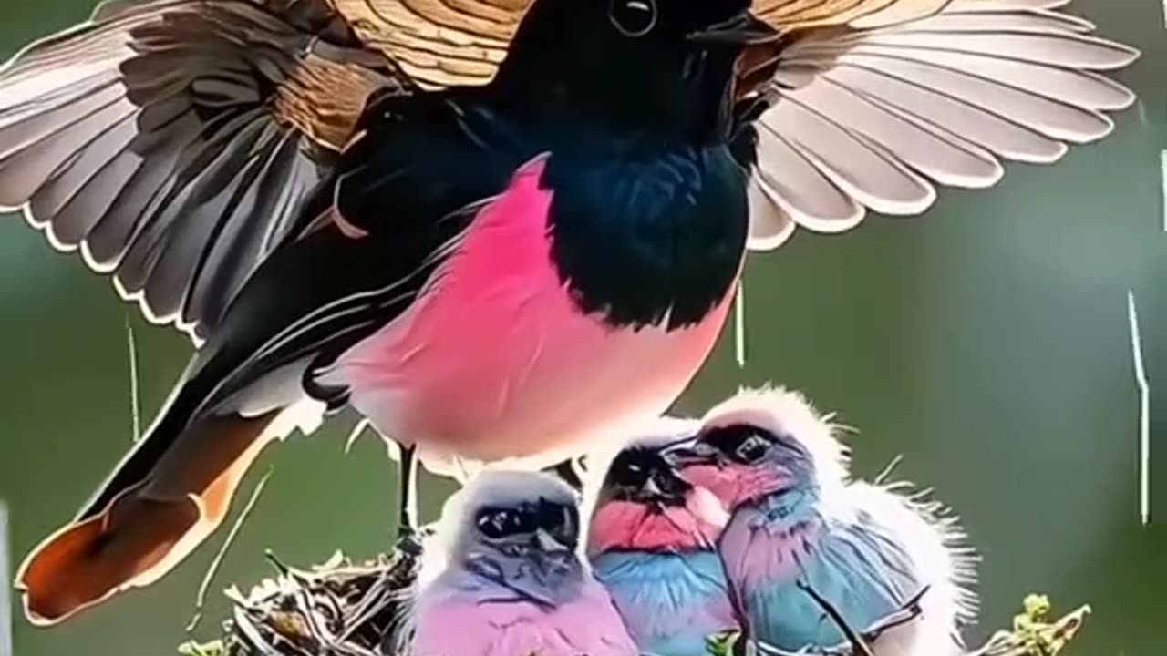 beautiful bird reaction nature