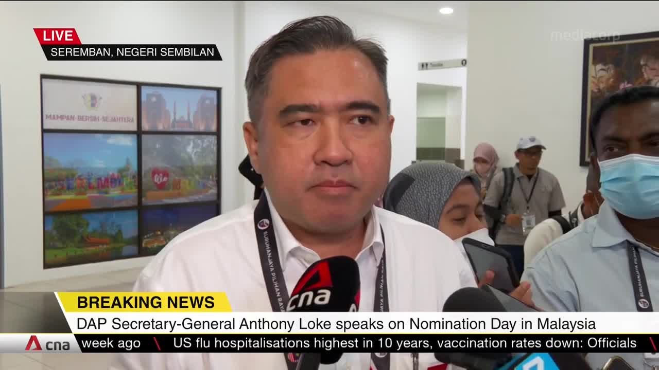 Malaysia GE15_ DAP Secretary-General Anthony Loke at nomination centre in Seremb