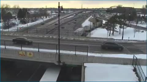 The calm before the stoppage. Peace Bridge to be blocked tonight.