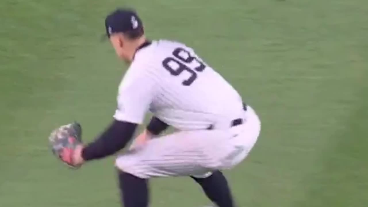 The baseball that Aaron Judge dropped on this play sold for $43,510