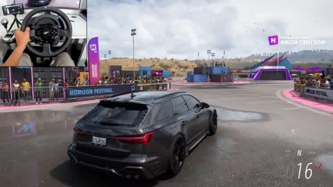 850HP Audi RS 6 Avant Forza Horizon 5 Thrustmaster T300RS gameplay