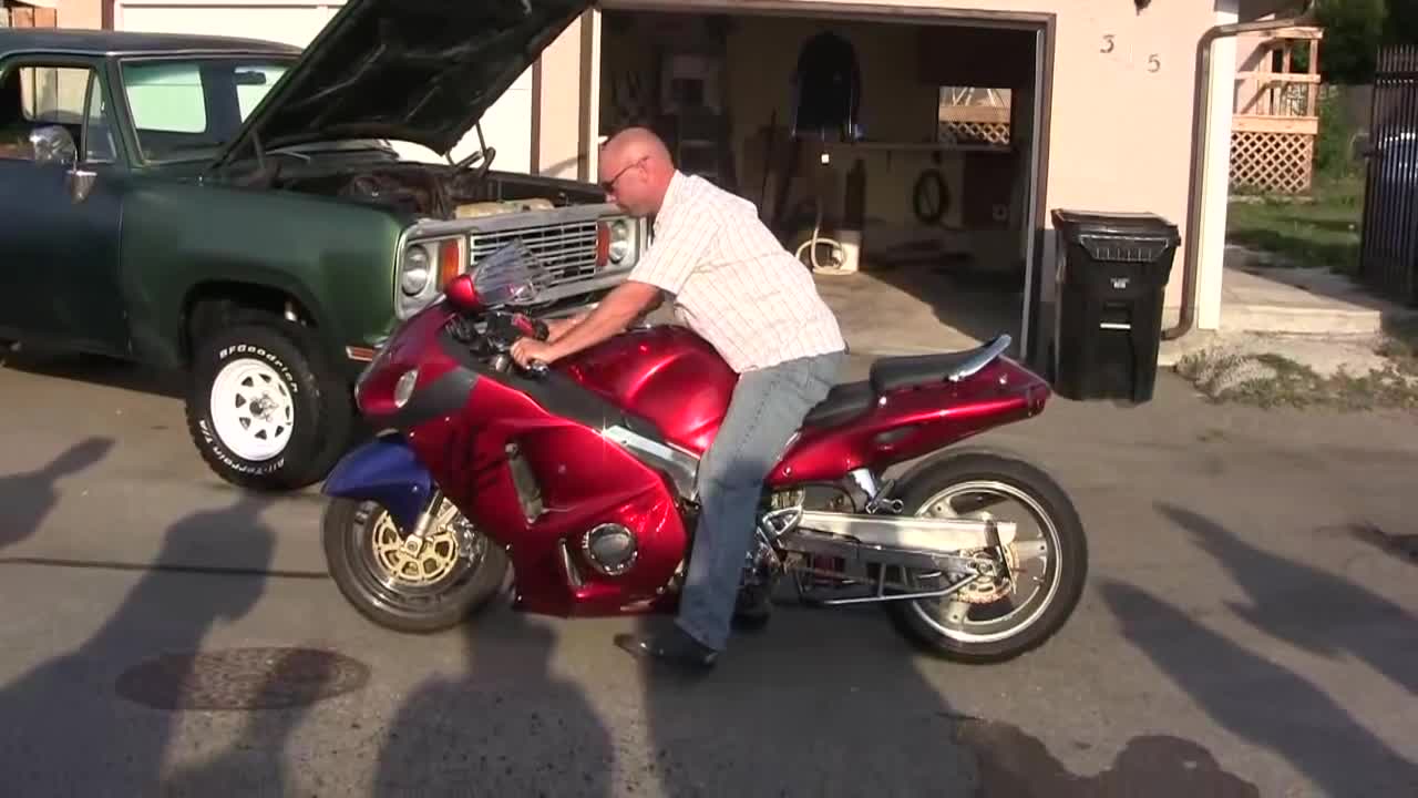 Motorcycle Burnout at 2nd Annual Car-B-Q!