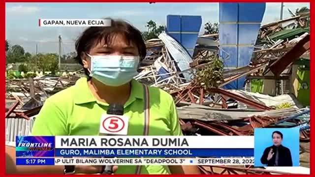 Malimba Elementary School sa Nueva Ecija, nawasak sa pananalasa ng Bagyong Karding