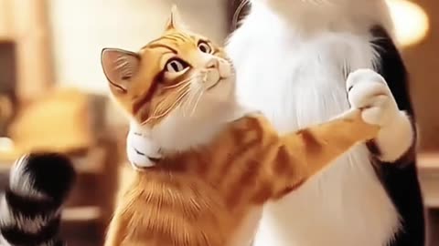 "Zumba Cats! 🐱💃 Dancing Duo Rocks to High-Energy Beats! #CatDanceParty" #cat #funny #kitten