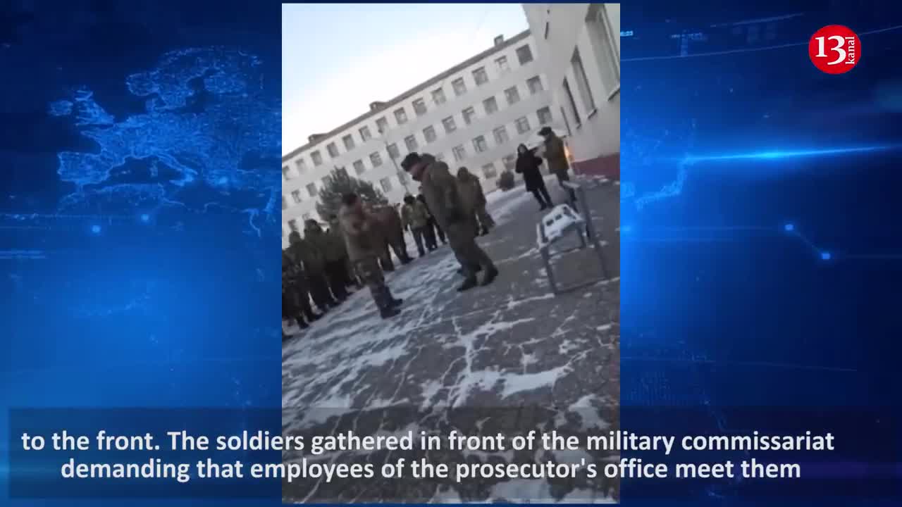 Russians refuse to go to the front - protest in front of military commissariat