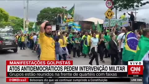 Manifestação golpista: Atos antidemocráticos pedem intervenção militar | LIVE CNN