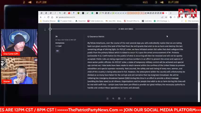PATRIOT ROUND TABLE REPORT UPDATE.