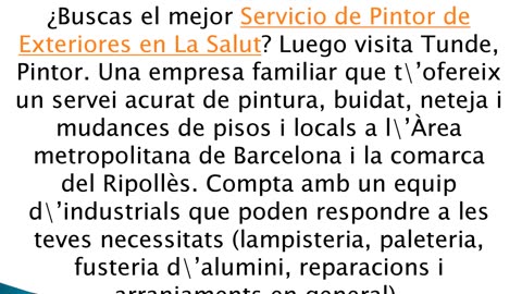 Consigue el mejor Servicio de Pintor de Exteriores en La Salut