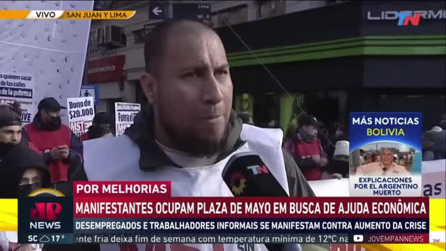 Manifestantes se reúnem na Argentina para pedir por melhores condições de trabalho
