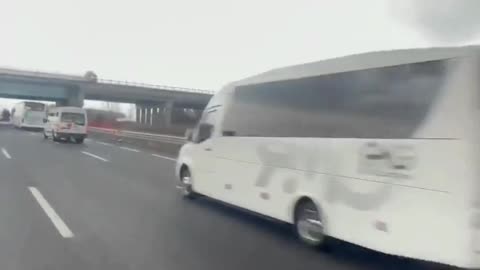 Convoy of Hundreds of Tourist Vehicles Naples Italy