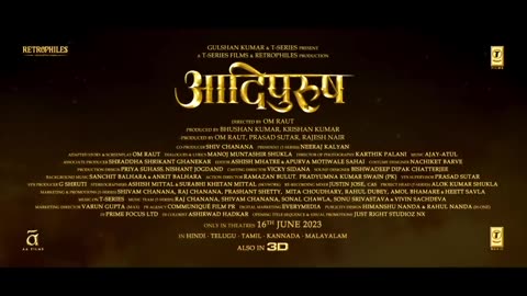 Adipurush (Official Trailer) Hindi | Prabhas | Saif Ali Khan | Kriti Sanon | Om Raut | Bhushan Kumar