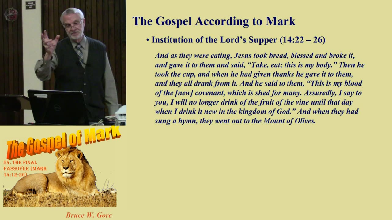 54. The Final Passover (Mark 14:12-26)