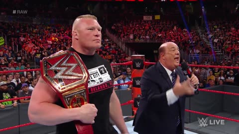 WWE RAW- Brock Lesnar and Braun Strowman Stare down